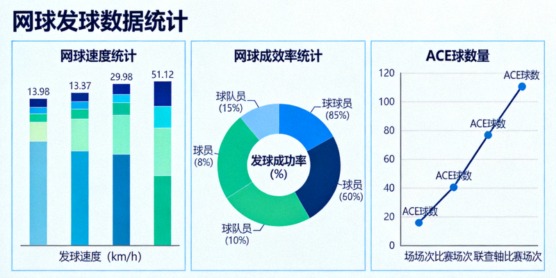 网球发球速度、成功率与ACE球数据统计